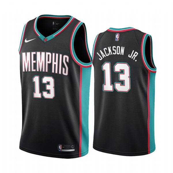 Men's Memphis Grizzlies #13 Jaren Jackson Jr. Black NBA Stitched Jersey Men's Memphis Grizzlies #13 Jaren Jackson Jr. Black NBA Stitched Jersey